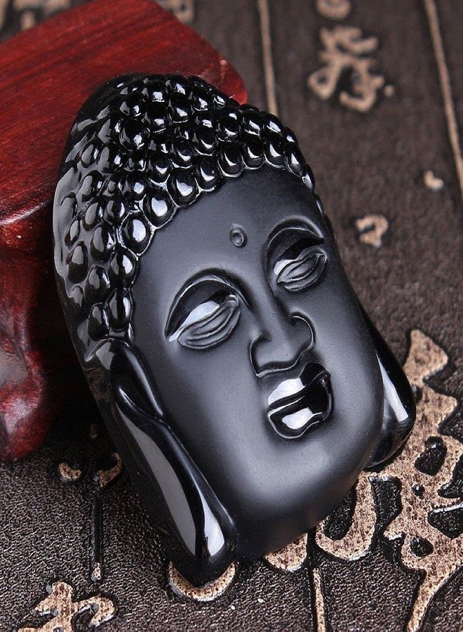 MUDTALE Buddha Face Resin Pendant Necklace for Men Women Handcrafted Locket Charm with Adjustable Cord Unique Religious Jewelry Gift for Brother, Friend Spiritual Lucky Totem - Image 4