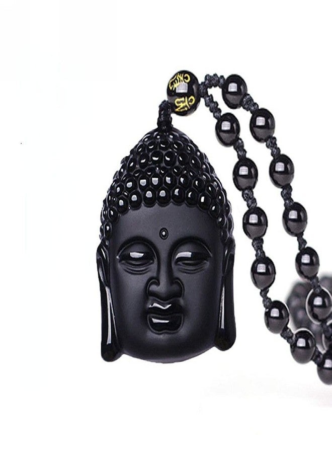 MUDTALE Buddha Face Resin Pendant Necklace for Men Women Handcrafted Locket Charm with Adjustable Cord Unique Religious Jewelry Gift for Brother, Friend Spiritual Lucky Totem - Image 5