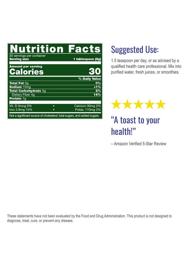 HEALTHFORCE SUPERFOODS Greener Grasses Alkalizer Powder 10 Oz Vegan Greens Powder Superfood Complex Great Source Of Fiber Promotes Healthy Gut Gluten Free Organic 71 Servings  - Image 5