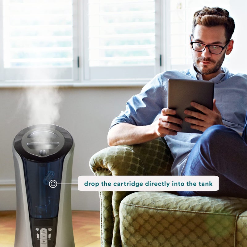 HoMedics HoMedics Demineralization Cartridge for Ultrasonic Humidifiers – 4-Pack Humidifier Filter Replacements, Filters Mineral Deposits and Purifies Water in Air Humidifiers for Bedroom, Plants, Office Blue  - Image 4