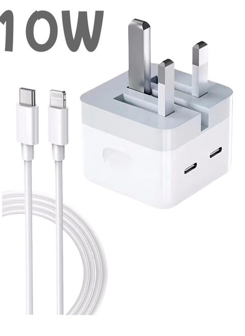 10W USB C Charger, Fast Charging Tech, Type C Plug, Compact Travel Power Adapter for iPhone