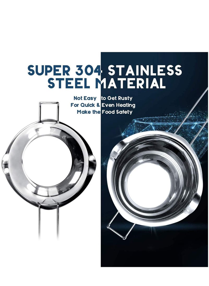 NIBEMINENT Boiler Pot, 304 Stainless Steel Double Melting Pot with Large Serving Spoon - Image 2