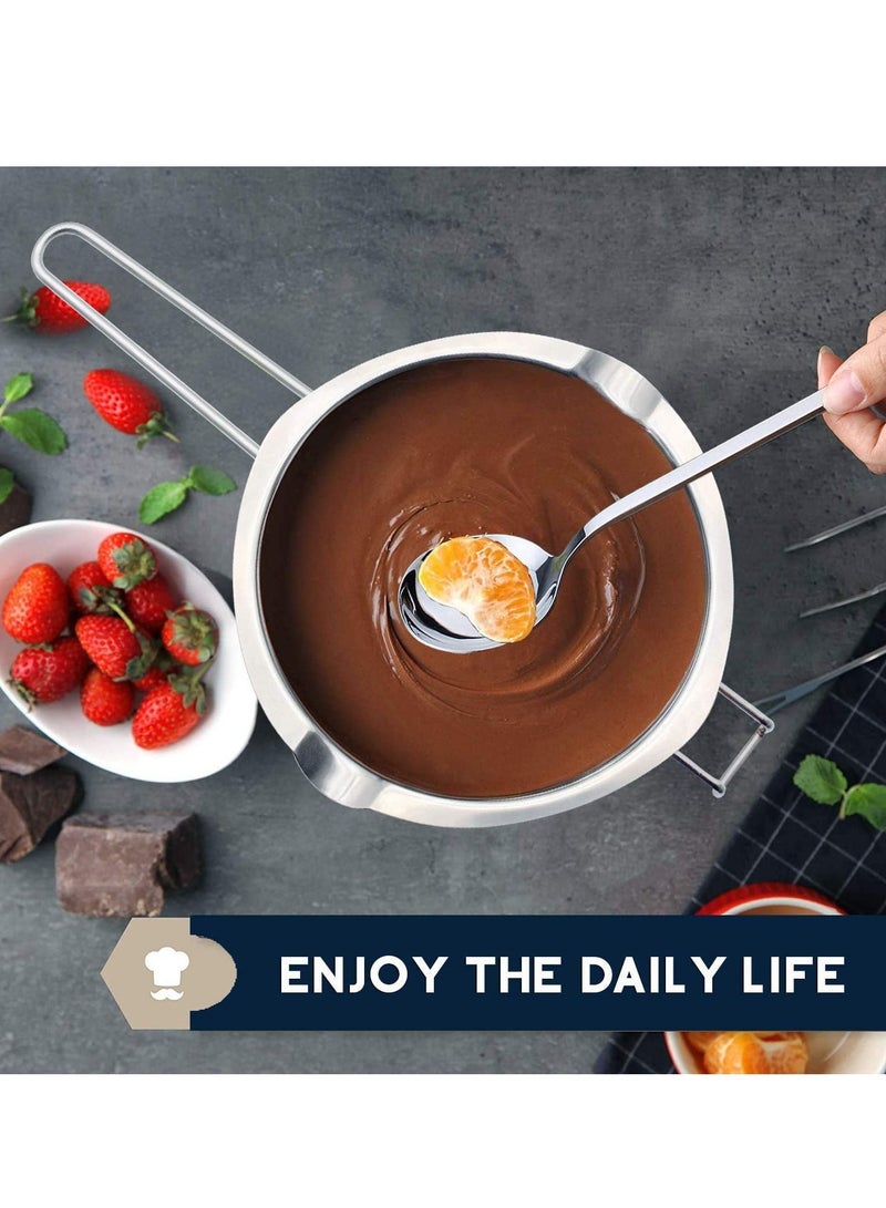 NIBEMINENT Boiler Pot, 304 Stainless Steel Double Melting Pot with Large Serving Spoon - Image 5