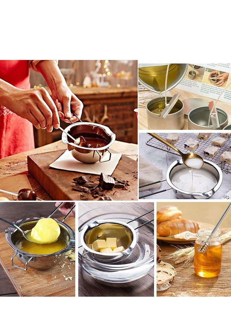 NIBEMINENT Boiler Pot, 304 Stainless Steel Double Melting Pot with Large Serving Spoon - Image 4