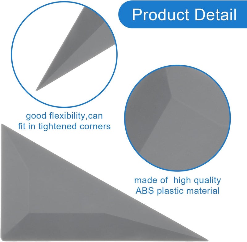 DSLSQD 5 Pieces Window Tint Squeegee, Triangle Squeegee Contour Squeegee Card Scraper Window Tint Tools Vinyl Wrap Tool Kit for Car Wrapping Window Tinting Film Installation Application - Image 4