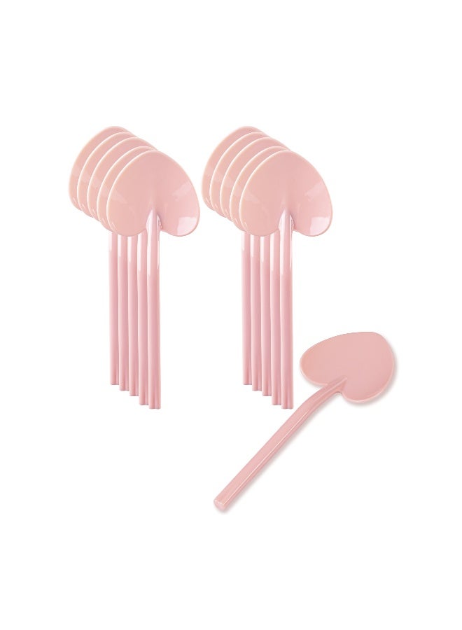 Restaurantware 3.5 Inch x 1.3 Inch Heart Spoons, 100 Disposable Mini Plastic Spoons - Heart-Shaped, For Desserts, Coral Plastic Tasting Spoons, For Parties Or Events, - Image 2