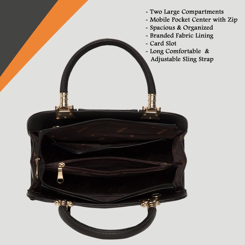 ADISA two tone handbag shoulder bag for women and girls with sling belt - Image 4