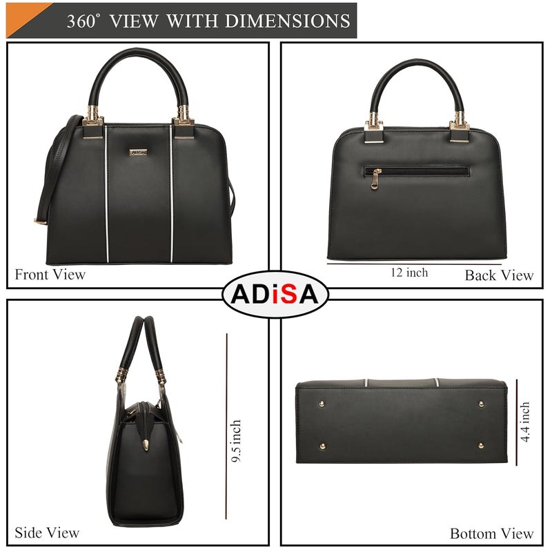 ADISA two tone handbag shoulder bag for women and girls with sling belt - Image 2