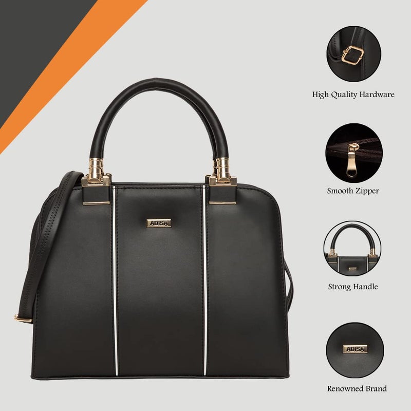 ADISA two tone handbag shoulder bag for women and girls with sling belt - Image 3