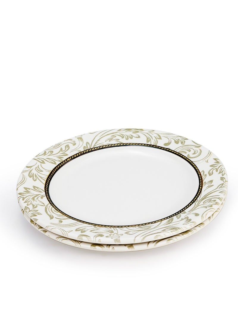 EDESSA Edessa Ceramic Elana 20Cm Round Dessert Plate, White (Set of 6)  - Image 4