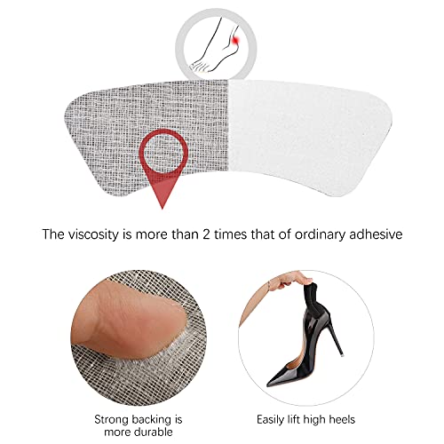 BIGIICO Heel Grips Liner, Cushions Heel Pads Insert Prevent Too Big, Slipping, Blisters, Filler for Loose Shoe Fit (Pale Apricot+Black) - Image 3