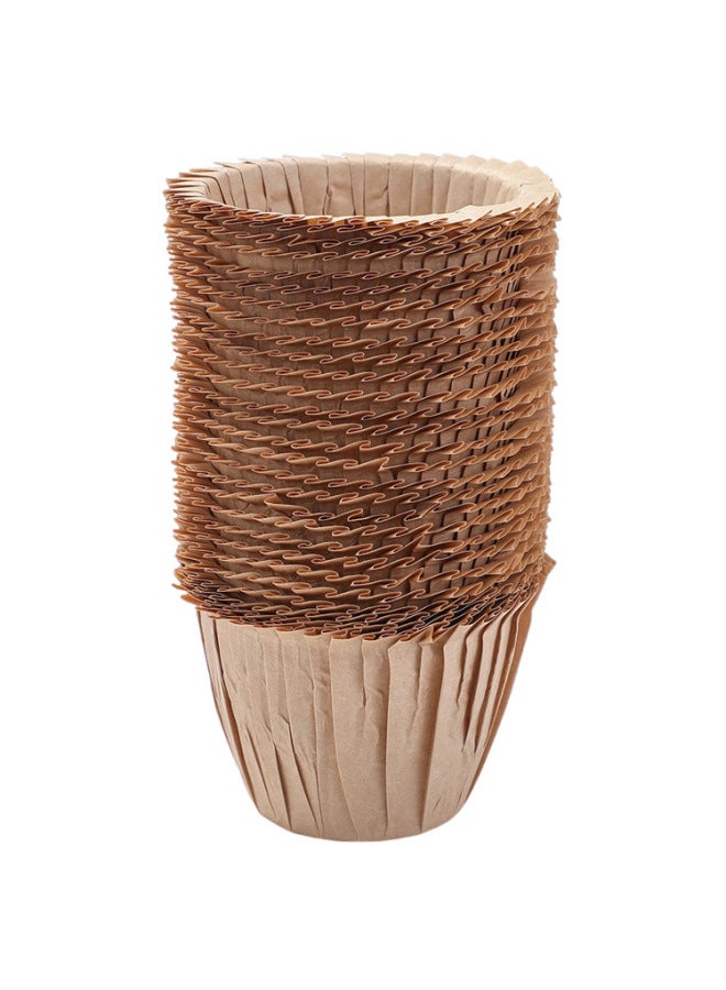 Tulip Paper Cup Baking Cake Holder Muffin Cup Flame Cup Oven High Temperature Resistant Muffin Oil-proof Paper Holder-Specifications:Straw Hat Paper Cup 30 Natural Colors - Image 1