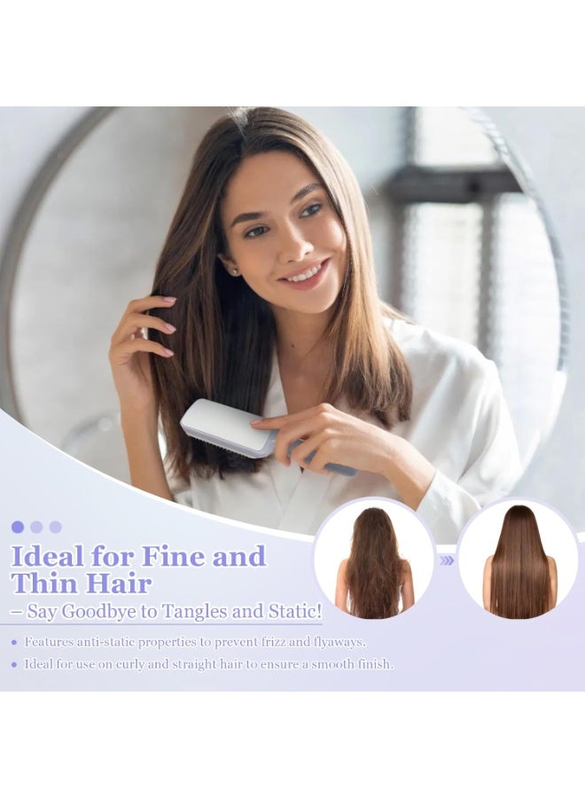 فرشاة شعر ذاتية الإزالة بشعيرات للسحب مضادة للكهرباء الساكنة الحليب البقري الزائد بازالة الشعر وتدليك الشعر بدون مجهود، للاستخدام الجاف للنساء والرجال - Image 3