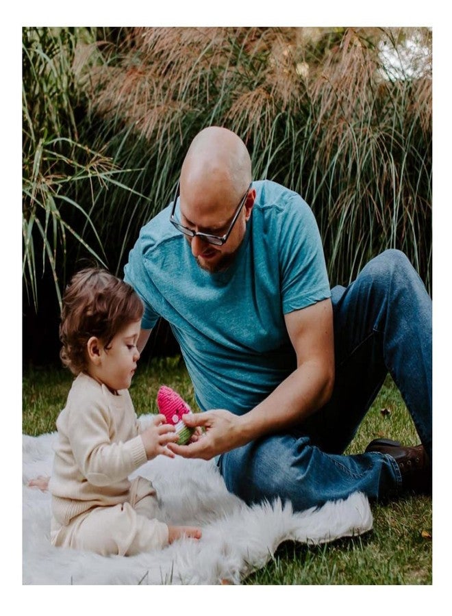 Pebble Fair Trade Handmade Crochet Cotton Friendly Watermelon Baby Rattle - Image 3