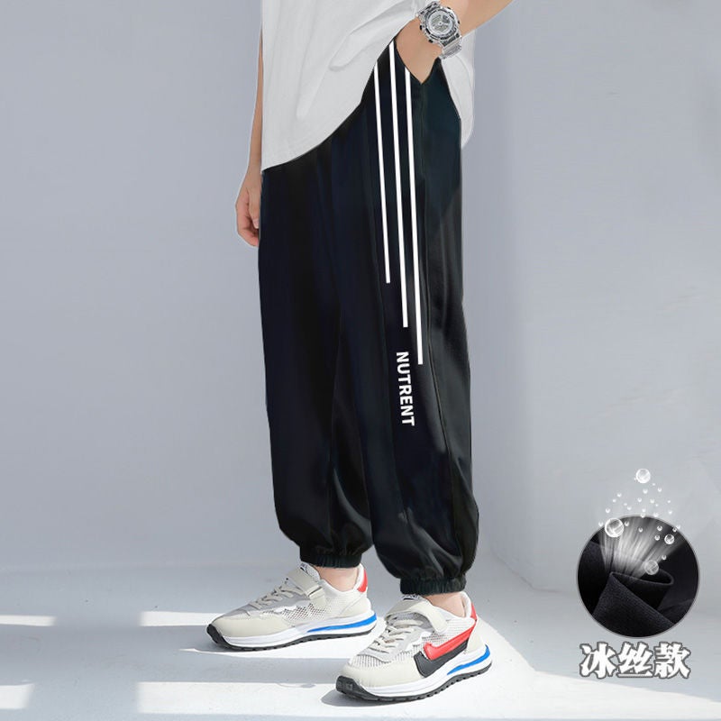 Boys' Pants Mosquito-Proof Pants Children'S Summer Ice Silk Trousers Medium And Big Children Boys' Children'S Clothing Quick-Drying Pants - Image 1