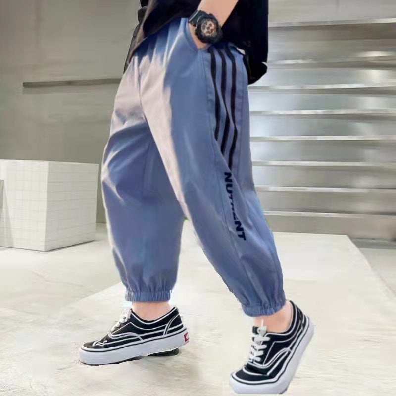 Boys' Pants Mosquito-Proof Pants Children'S Summer Ice Silk Trousers Medium And Big Children Boys' Children'S Clothing Quick-Drying Pants - Image 2