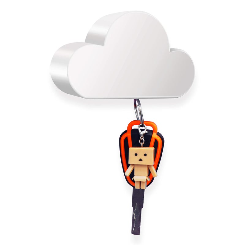 Meyerascal White Cloud Magnetic Key Holder for Wall, Strong Magnetic to Securely Hang Multiple Keys and Keychain, Novelty Cute Home Decorations, Easy to Install and Convenient to Use. (White) - Image 1