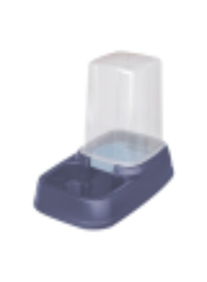 Geoplast Georplast Eat & Drink Dispenser 3.7L – Navy Blue 2 in 1 Pet Food & Water Dispenser for Cats and Dogs - Image 1