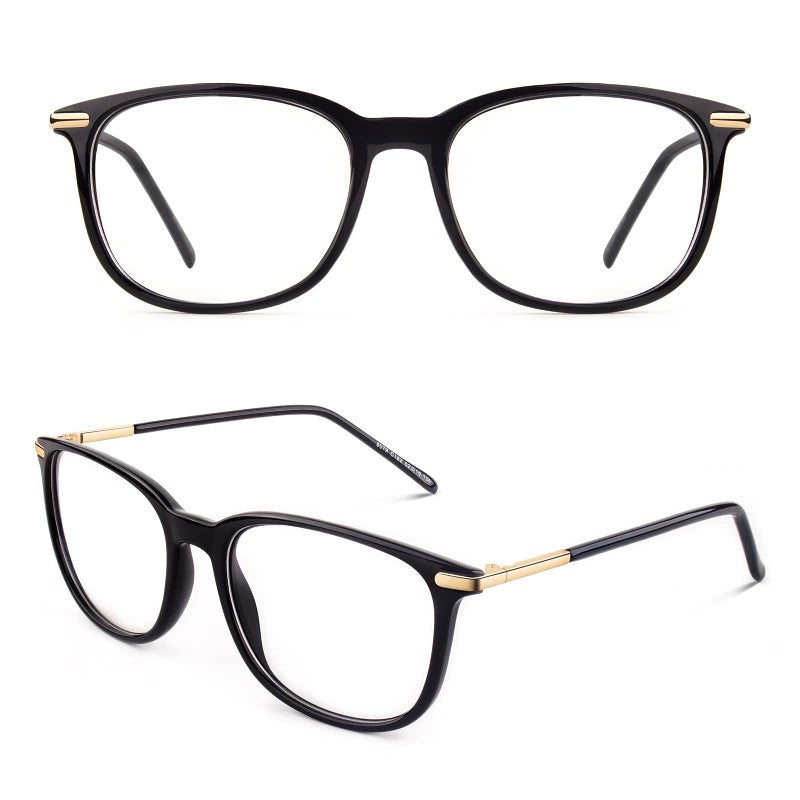 CGID Fake Glasses Clear Lens NonPrescription Retro Fashion Frame UV400 Protection Men Women CN79