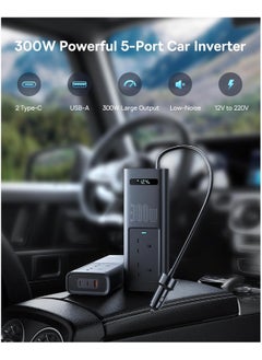 Baseus 300W Car Power Inverter – Car Battery Charger & Ultimate Charging Solution for Travel & Camping with Dual AC, Type-C, and USB Ports | Reliable Power Anywhere  - Image 3