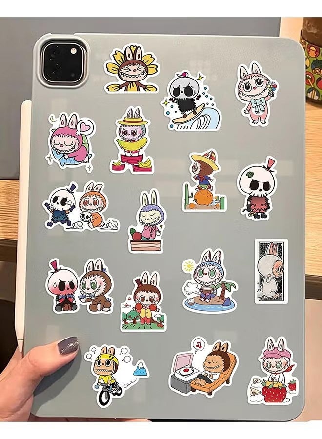 واي جيه 50 قطعة ملصقات كرتونية لزجاجة ماء المراهقين، ملصق فينيل مقاوم للماء لابوبو رائع للأطفال والكبار والفتيات للابتوب واللوح والتليفون والجيتار وعلبة السفر والدراجة - Image 4