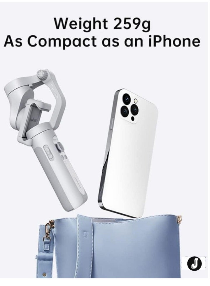JAJEEK iSteady XE Smartphone Gimbal Kit – 3-Axis Stabilizer for iPhone 14, 13 Pro Max & Android with Fill Light, One-Key Inception for Vlogging, Videos & Live Streaming (2023 Black Kit)  - Image 2