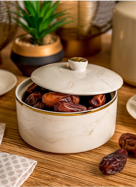 Date Bowl Marble Beige