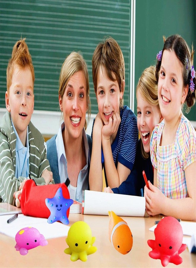 ٥٠ عبوة من ألعاب الضغط على شكل محيط، هدايا لطلاب الفصول الدراسية، ألعاب قوس قزح لتخفيف التوتر، هدايا من المعلم، حيوانات صغيرة طرية، جوائز العطلات، هدايا حفلات للأطفال - Image 3