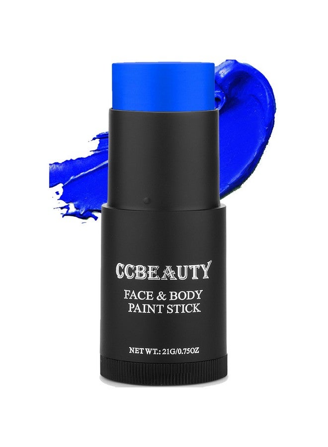 CCbeauty Halloween Neon Uv Blue Face Body Paint Stick Oil Royal Eye Black Face Painting Kit Glow In The Black Lights Makeup Cream Dark Eyeblack Hypoallergenic Foundation For Cosplay Costume Parites - Image 1