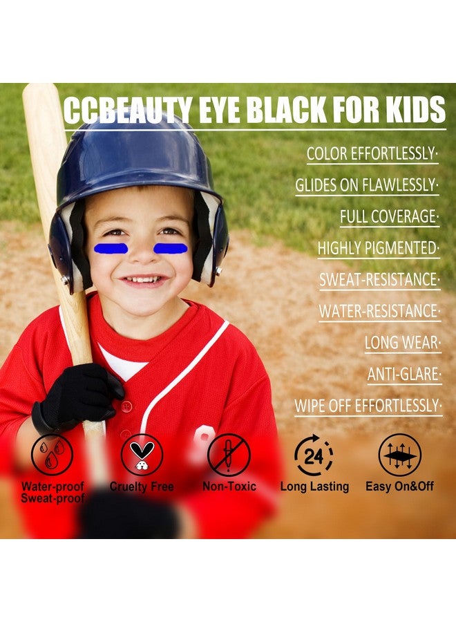 CCbeauty Halloween Neon Uv Blue Face Body Paint Stick Oil Royal Eye Black Face Painting Kit Glow In The Black Lights Makeup Cream Dark Eyeblack Hypoallergenic Foundation For Cosplay Costume Parites - Image 2