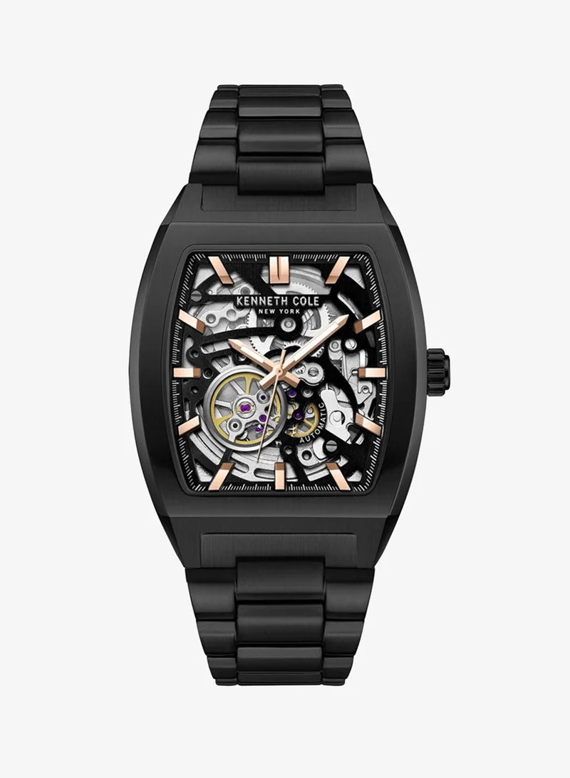 Kenneth Cole New York 40mm Automatic Men's Watch with Chocolate Dial & Chocolate Stainless Steel Bracelet