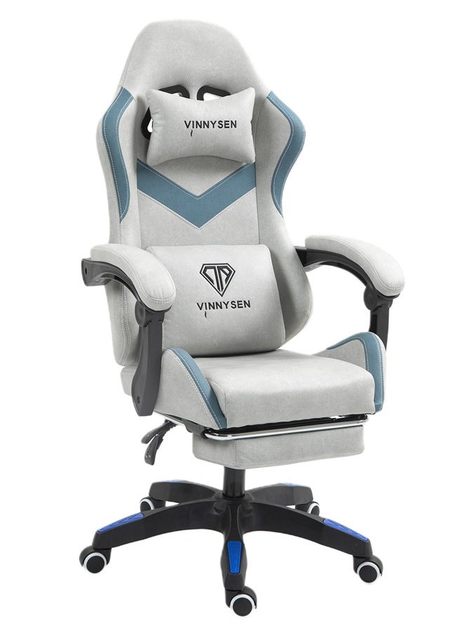 VINNYSEN Gaming Chair Computer Chair Breathing Fabric Game Chair with Head Pillow and Waist Pillow Ergonomic Computer Chair with Footrest  - Image 1