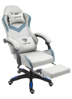 VINNYSEN Gaming Chair Computer Chair Breathing Fabric Game Chair with Head Pillow and Waist Pillow Ergonomic Computer Chair with Footrest  - Image 2