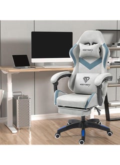 VINNYSEN Gaming Chair Computer Chair Breathing Fabric Game Chair with Head Pillow and Waist Pillow Ergonomic Computer Chair with Footrest  - Image 5