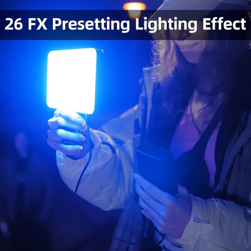 VILTROX RGB Led Panel Light, Smartphone Control Full Color On Camera LED Photography Light, 2600K-6800K Dimmable LED Video Light, with NP-F550 Battery (Sprite 15C) - Image 5