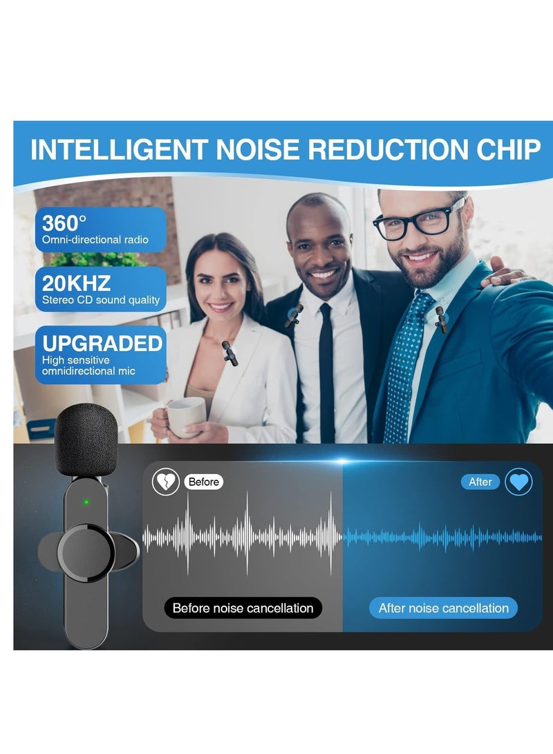 Wireless Dual Lavalier Lapel Microphone System - Seamless Connectivity for iPhone, Android, Cameras - Cord-Free Setup, Ultra-Low Delay, Built-in Noise Reduction, Extended 7-Hour Battery - Ideal for C - Image 5