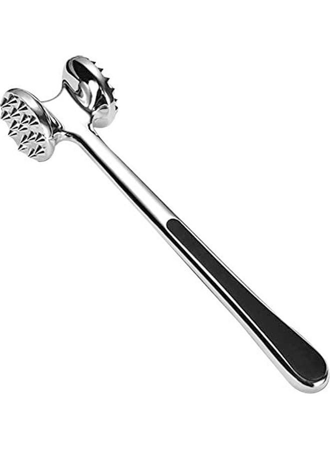 AMERTEER Meat Tenderizer Hammer with Comfort Grip Handle silver 290grams - Image 1
