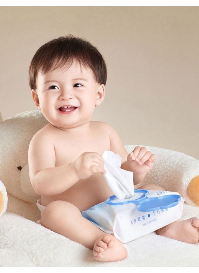 TEN-M JOURNEY Baby Wet Wipes Pure Cotton Wipes Set, Specially Crafted for Sensitive Skin Gentle, Eco-friendly and Suitable for Sensitive Skin Perfect for Travel and Everyday Use (560 Wipes/ 7 Pack)  - Image 4