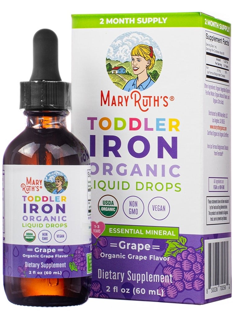 MaryRuth's - Toddler Iron Organic Liquid Drops, Grape, 2 fl oz - Image 1