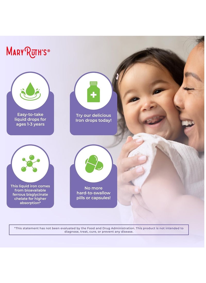 MaryRuth's - Toddler Iron Organic Liquid Drops, Grape, 2 fl oz - Image 1