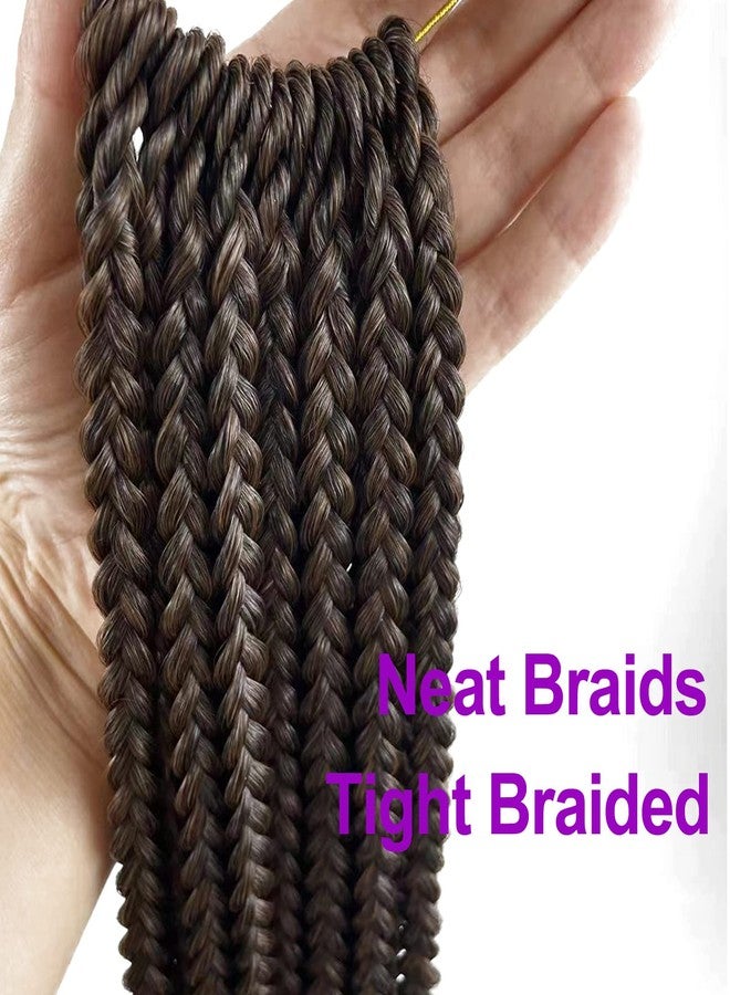 Chicmoi 1B/30 Goddess Box Braid Crochet Hair 24 Inch T30 Ombre Brown Crochet Box Braids Pre Looped braid Hair for Black Women Soft 6 Packs 144 Strands Chicmoi (T30, 24 inch 6 pack) - Image 4