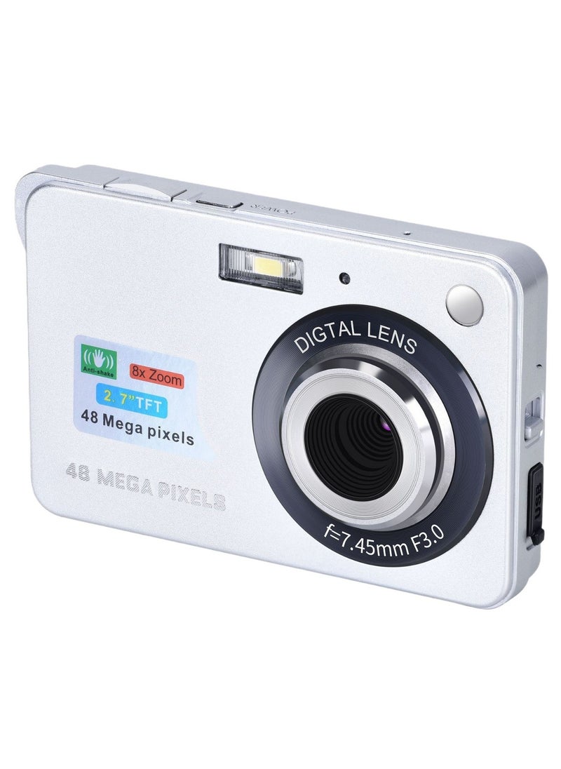 Generic - Portable 1280P Digital Camera Video Camcorder 48MP Photo 8X Zoom Anti-shake 2.7 Inch Large TFT Screen Built-in Lithium Battery - Image 1