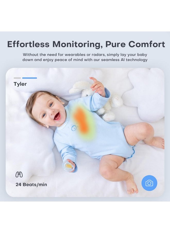 Maliton - Maliton Smart Baby Monitor with Floor Stand, Baby Monitors with Camera and Audio, 2K Wi-Fi Video & Sound Camera, Sleep Cry Breathing Motion Tracker, 2-Way Audio, Night Vision AI Monitoring with App - Image 1