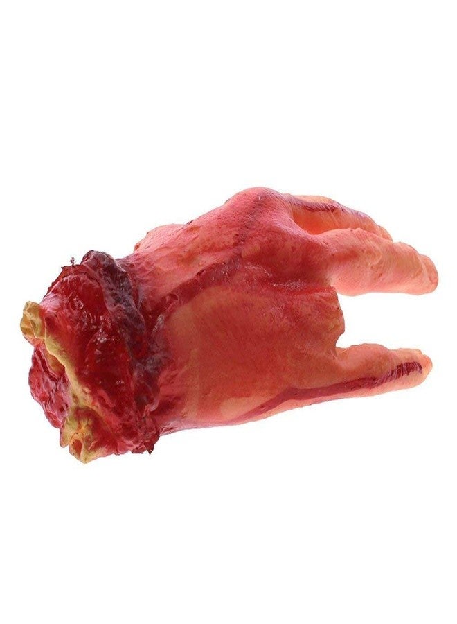 Western Era Haunted Fake Cosmetic Arm Hand for Prank Halloween Party Props Cosplay Decorations (Short Hand with Broken Finger) - Image 1