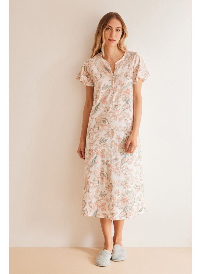 women'secret nightgown with floral print - Image 1