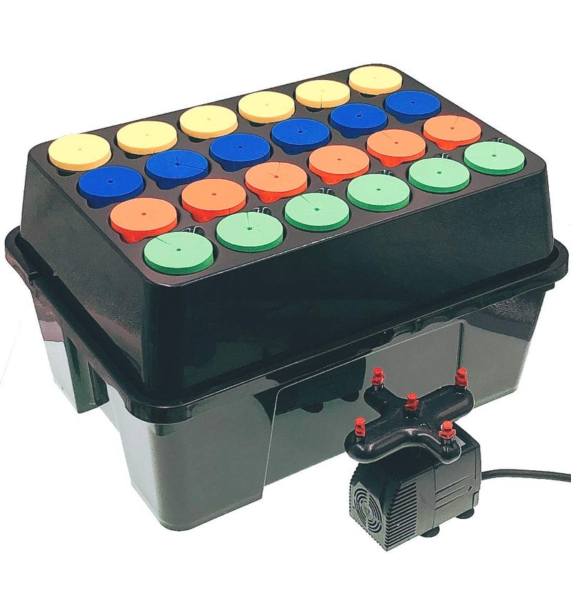HORTIPOTS Aeroponic Cloner Machine 24 Site for Cuttings Rooting Using 2 inch Neoprene Inserts or 2 inch Clone Collars - Image 1