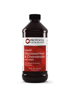 Protocol For Life Balance Liquid Glucosamine And Chondroitin With Msm Supports Joint Mobility And Comfort In Easy To Swallow Liquid Format Citrus Flavor 16 Fl Oz (473 Ml)  - Image 1