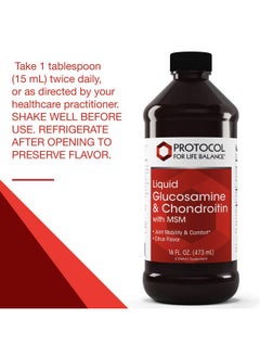 Protocol For Life Balance Liquid Glucosamine And Chondroitin With Msm Supports Joint Mobility And Comfort In Easy To Swallow Liquid Format Citrus Flavor 16 Fl Oz (473 Ml)  - Image 4