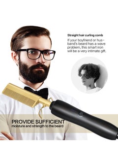 DubaiGallery Fast Heat Electric Hair Straightener High Heat Ceramic Press Flat Iron Comb Wet & Dry 450°F  - Image 2