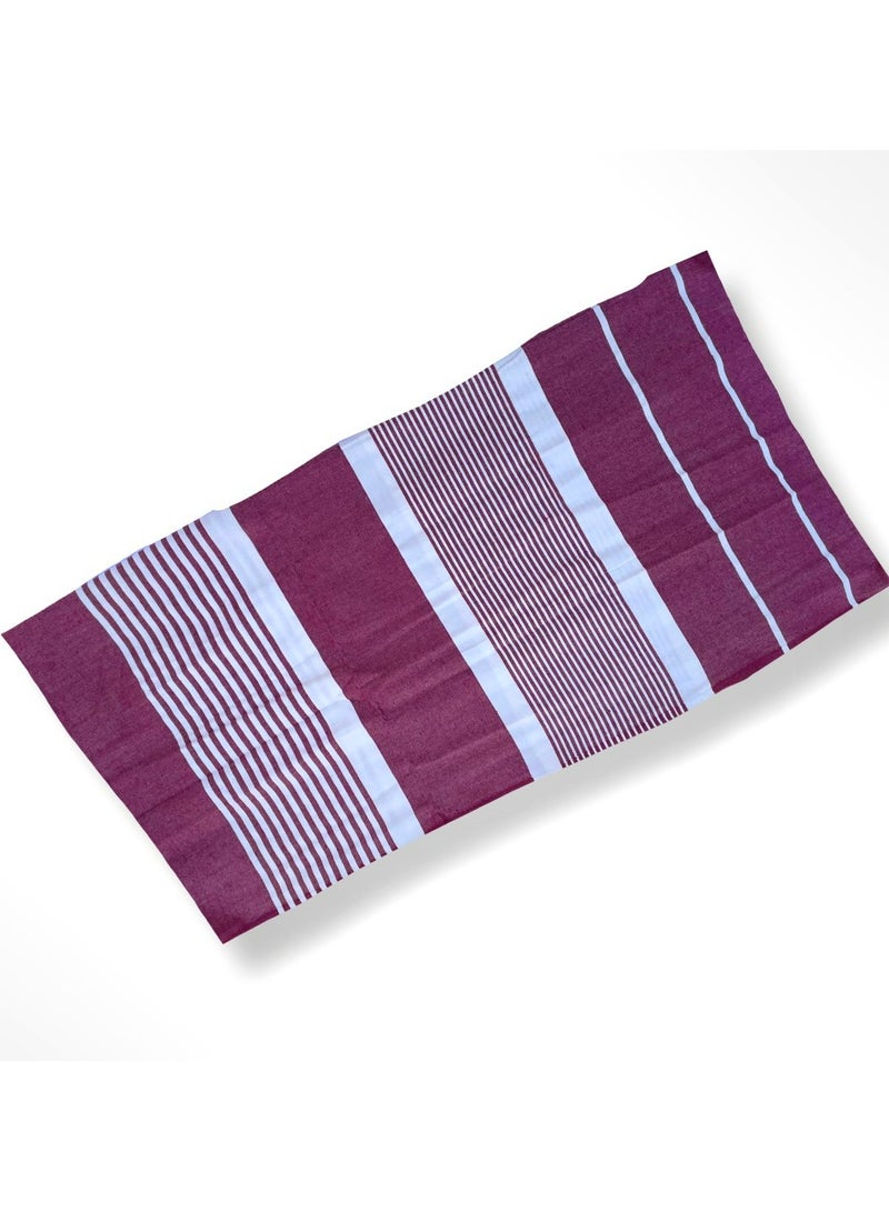 The Line Beach Towel Red Bordeau - Image 1